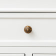 Set of 4 Antique Brass Round Pumpkin Drawer Knobs