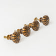 Set of 4 Antique Brass Round Pumpkin Drawer Knobs
