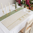 Set of 4 Beige Rectangular Felt Placemat with Champagne Gold Bow
