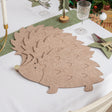Set of 4 Brown Felt Hedgehog Shaped Christmas Placemats