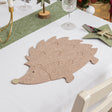 Set of 4 Brown Felt Hedgehog Shaped Christmas Placemats