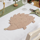 Set of 4 Brown Felt Hedgehog Shaped Christmas Placemats