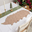 Set of 4 Brown Felt Hedgehog Shaped Christmas Placemats