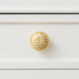 Set of 4 Extra Large Gold Swirl Drawer Knobs