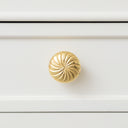 Set of 4 Extra Large Gold Swirl Drawer Knobs