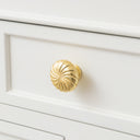Set of 4 Extra Large Gold Swirl Drawer Knobs