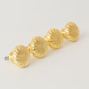 Set of 4 Extra Large Gold Swirl Drawer Knobs
