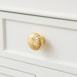 Set of 4 Extra Large Gold Swirl Drawer Knobs