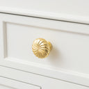 Set of 4 Extra Large Gold Swirl Drawer Knobs