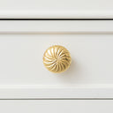 Set of 4 Extra Large Gold Swirl Drawer Knobs
