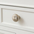 Set of 4 Extra Large Silver Swirl Drawer Knobs