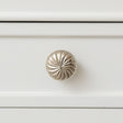 Set of 4 Extra Large Silver Swirl Drawer Knobs