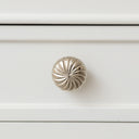 Set of 4 Extra Large Silver Swirl Drawer Knobs