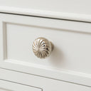 Set of 4 Extra Large Silver Vintage Swirl Drawer Knobs - 5cm