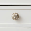 Set of 4 Extra Large Silver Vintage Swirl Drawer Knobs - 5cm