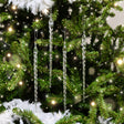 Set Of 4 Large Clear Acrylic Icicles - 29cm
