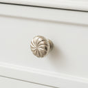 Set of 4 Large Silver Swirl Drawer Knobs