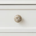 Set of 4 Large Silver Swirl Drawer Knobs