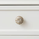Set of 4 Large Silver Vintage Swirl Drawer Knobs - 4cm
