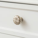 Set of 4 Large Silver Vintage Swirl Drawer Knobs - 4cm