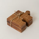 Set of 4 Mango Wood Jigsaw Shaped Coasters