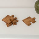 Set of 4 Mango Wood Jigsaw Shaped Coasters