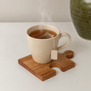 Set of 4 Mango Wood Jigsaw Shaped Coasters