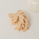 Set of 4 Pink Wooden Bow Shaped Coasters