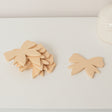 Set of 4 Pink Wooden Bow Shaped Coasters