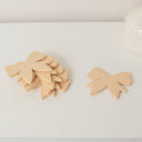 Set of 4 Pink Wooden Bow Shaped Coasters