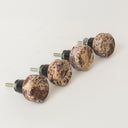Set of 4 Round Marble Drawer Knobs