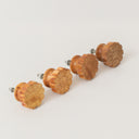 Set of 4 Rustic Wooden Flower Shaped Drawer Knobs