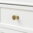 Set of 4 Shiny Gold Ribbed Edge Round Drawer Knobs