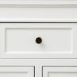 Set of 4 Shiny Gold Ribbed Edge Round Drawer Knobs