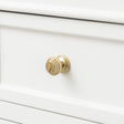 Set of 4 Shiny Gold Round Stepped Drawer Knobs