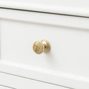Set of 4 Shiny Gold Round Stepped Drawer Knobs