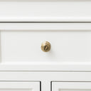 Set of 4 Shiny Gold Round Stepped Drawer Knobs
