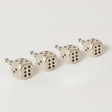 Set of 4 Silver Dice Drawer Knobs