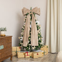 Set of 4 Taupe Velvet Christmas Bows