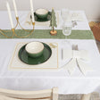 Set of 4 White Felt Bow Shaped Christmas Cutlery Holders