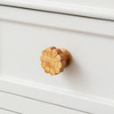 Set of 4 Wooden Flower Drawer Knobs