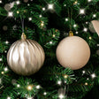 Set of 6 Assorted Gold &amp; Champagne Round Christmas Baubles