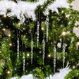 Set Of 8 Small Clear Acrylic Icicles - 13cm