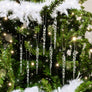 Set Of 8 Small Clear Acrylic Icicles - 13cm