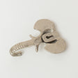 Silver Elephant Head Wall Hook