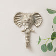 Silver Elephant Head Wall Hook