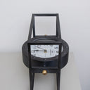 Silver &amp; Gold Metal Square Table Top / Mantel Clock 27cm x 12cm