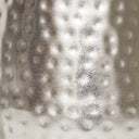 Silver Hammered Metal Planter