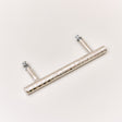 Silver Metal Hammered Bar Pull Drawer Handle