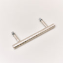 Silver Metal Hammered Bar Pull Drawer Handle